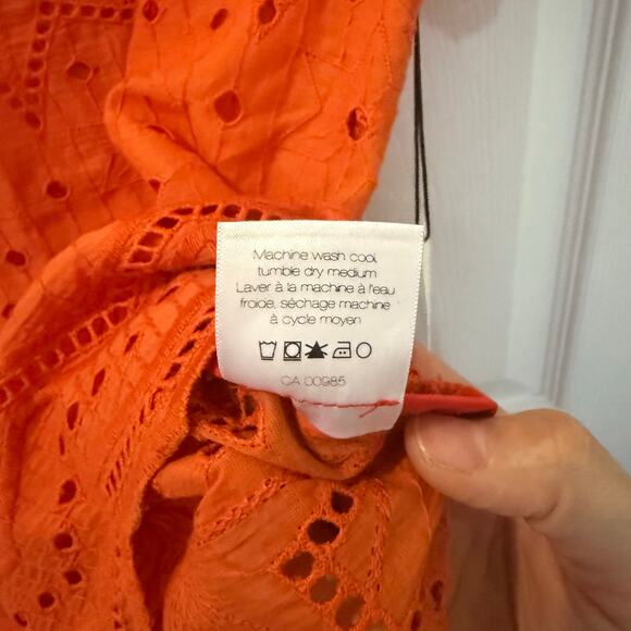 Veronica Beard Red Eyelet Star Tee‎ Top – Size 0 - Picture 9 of 10